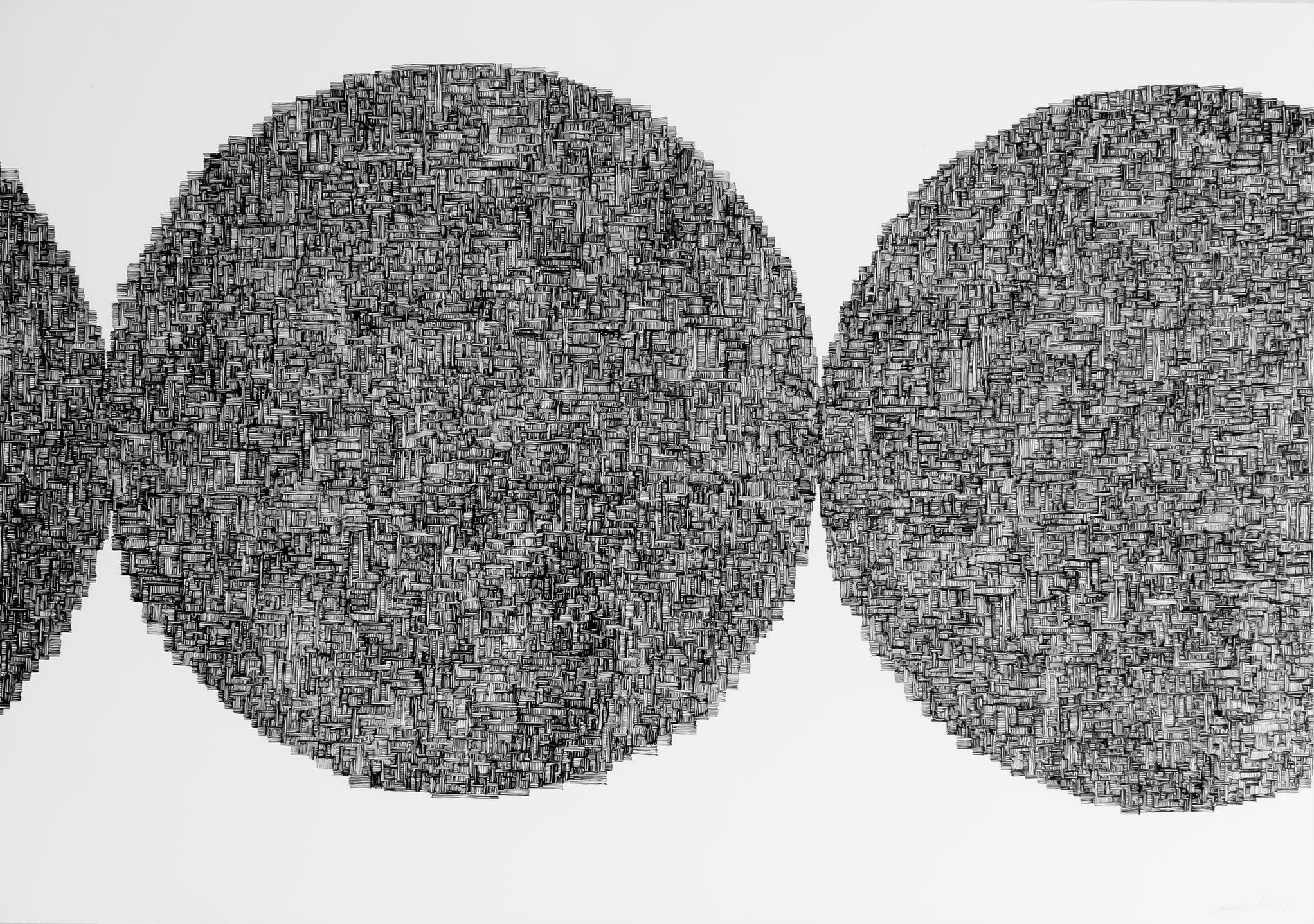 Puntuación. Tinta sobre papel de algodón. 77×56 cm. 2023. (Llamar al 55 25 00 11 18 para venta personalizada).