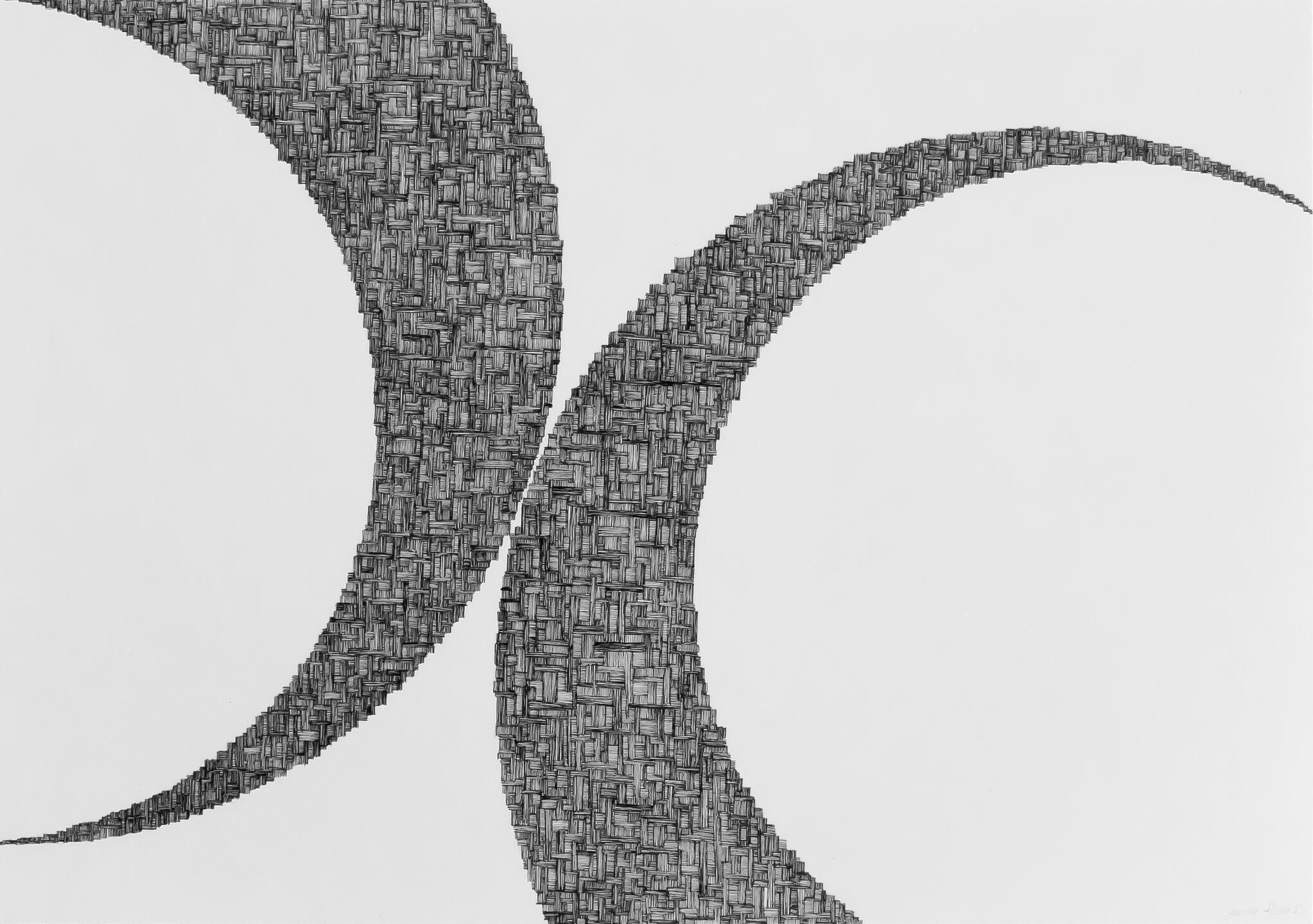 Trompa. Tinta sobre papel de algodón. 77×56 cm. 2023. (Llamar al 55 25 00 11 18 para venta personalizada).